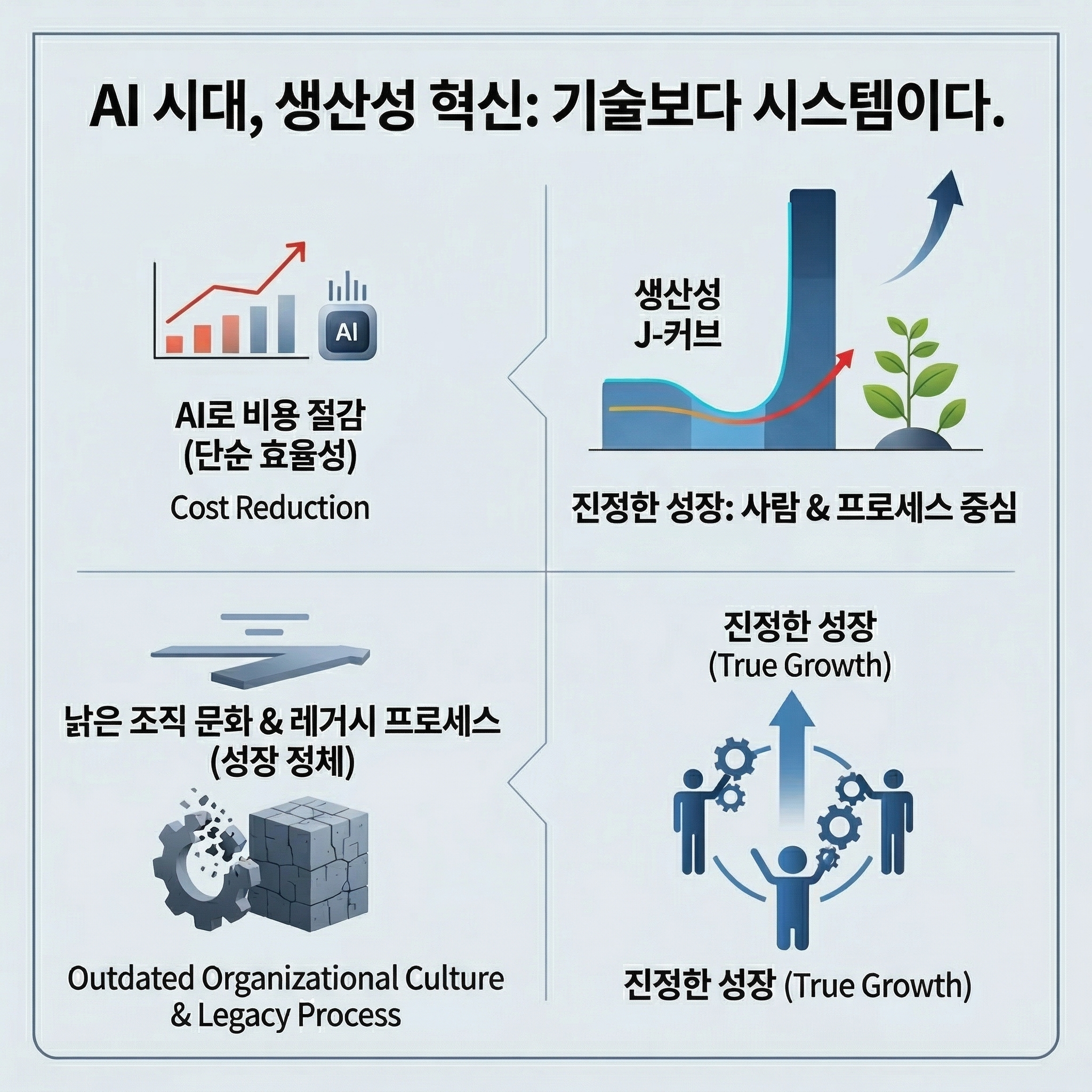 AI로 비용절감 그쳐선 안돼 … 낡은 조직문화 바꿔야 생산성 올라